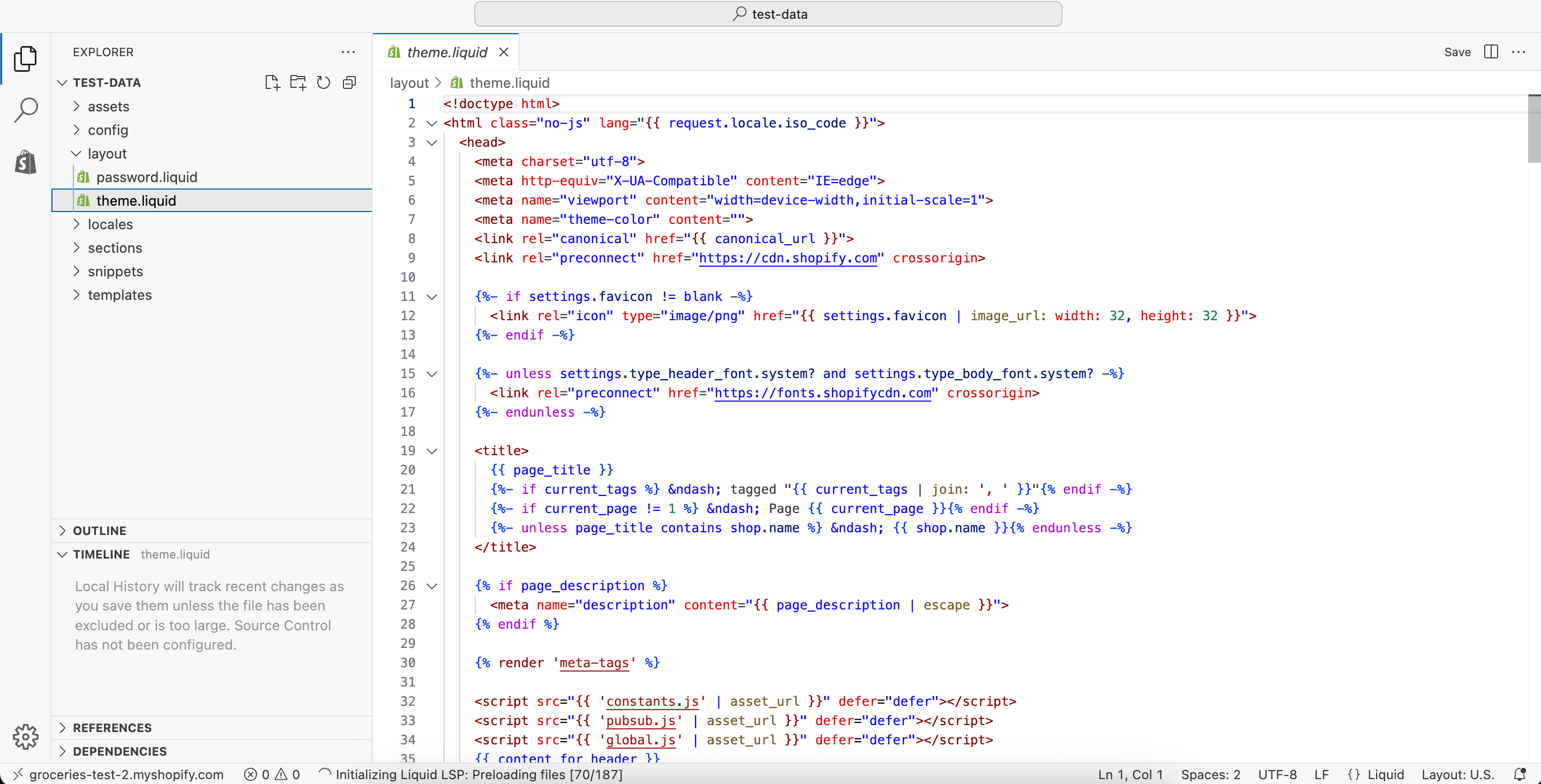 Seleccionar theme.liquid